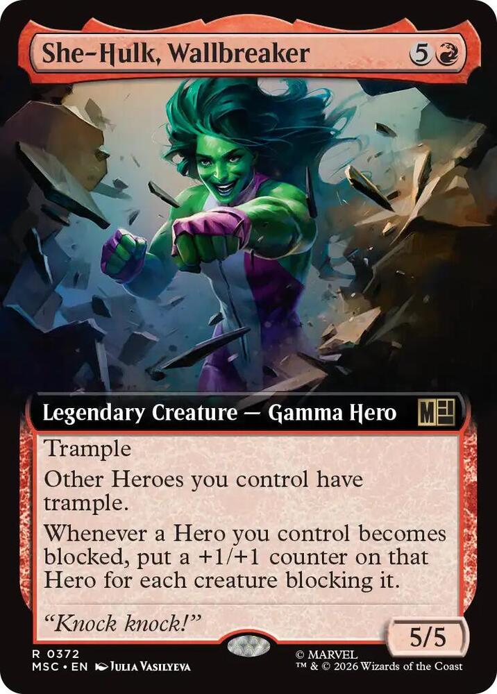 She-Hulk, Wallbreaker 372 (Commander: Marvel Super Heroes)  - Extended Art