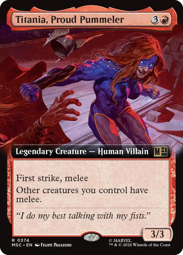 Titania, Proud Pummeler 374 (Commander: Marvel Super Heroes)  - Extended Art