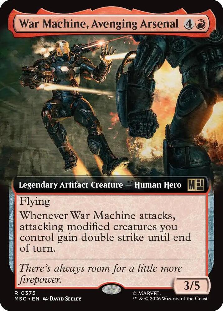 War Machine, Avenging Arsenal 375 (Commander: Marvel Super Heroes)  - Extended Art