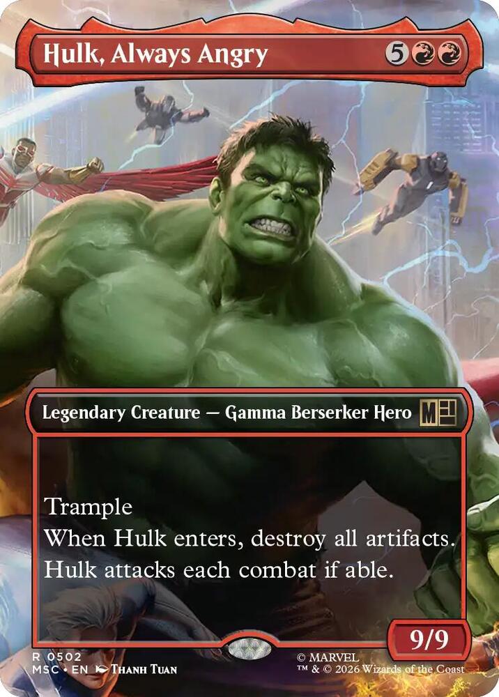 Hulk, Always Angry 502 (Commander: Marvel Super Heroes)  - Borderless Foil