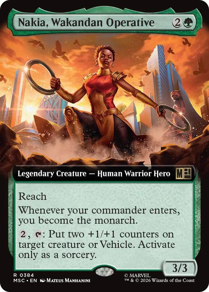 Nakia, Wakandan Operative 384 (Commander: Marvel Super Heroes)  - Extended Art