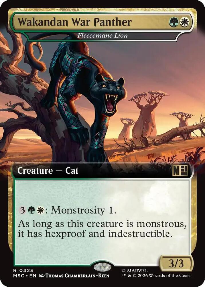 Wakandan War Panther // Fleecemane Lion 423 (Commander: Marvel Super Heroes)  - Extended Art