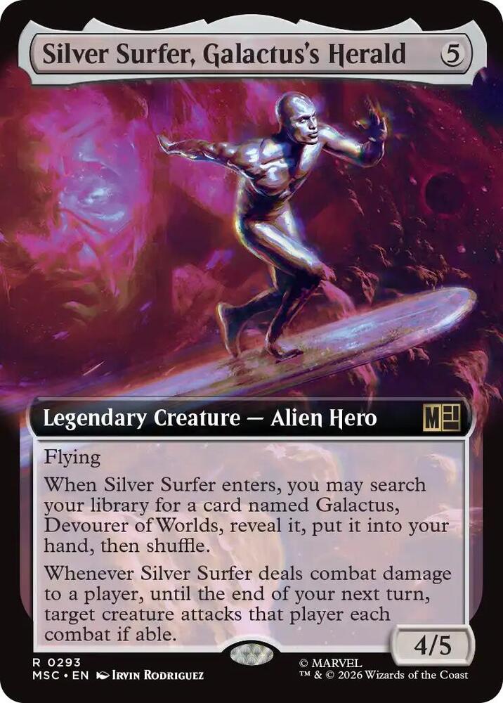 Silver Surfer, Galactus's Herald 293 (Commander: Marvel Super Heroes)  - Extended Art