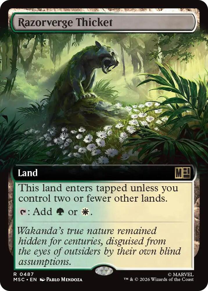 Razorverge Thicket 487 (Commander: Marvel Super Heroes)  - Extended Art
