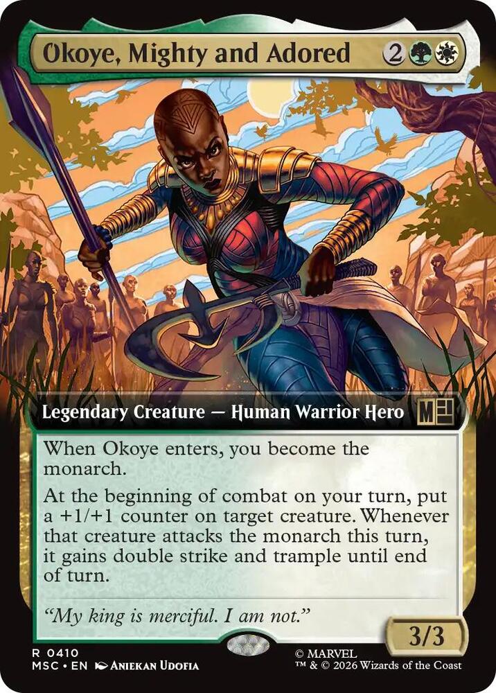 Okoye, Mighty and Adored 410 (Commander: Marvel Super Heroes)  - Extended Art
