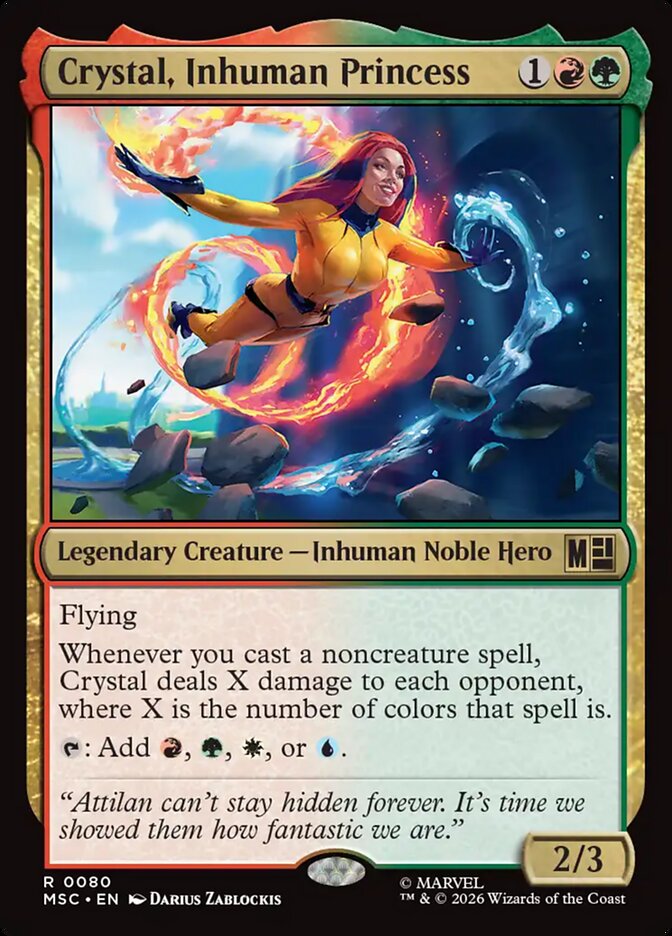 Crystal, Inhuman Princess 80 (Commander: Marvel Super Heroes)  - Surge Foil