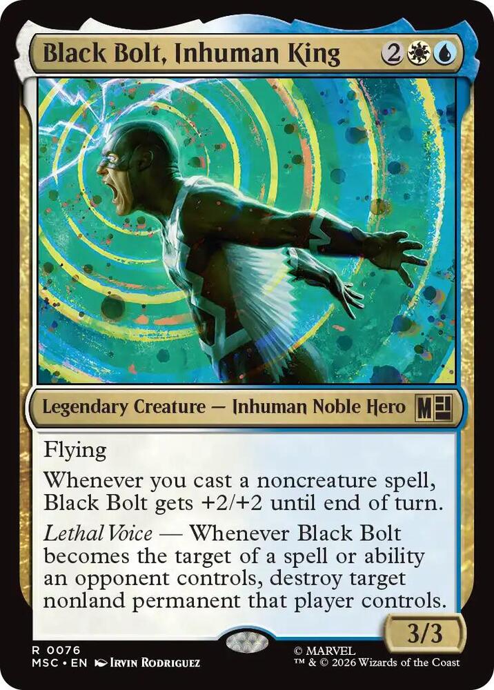 Black Bolt, Inhuman King 76 (Commander: Marvel Super Heroes)  - Surge Foil
