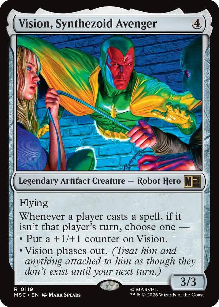Vision, Synthezoid Avenger 119 (Commander: Marvel Super Heroes)  - Surge Foil