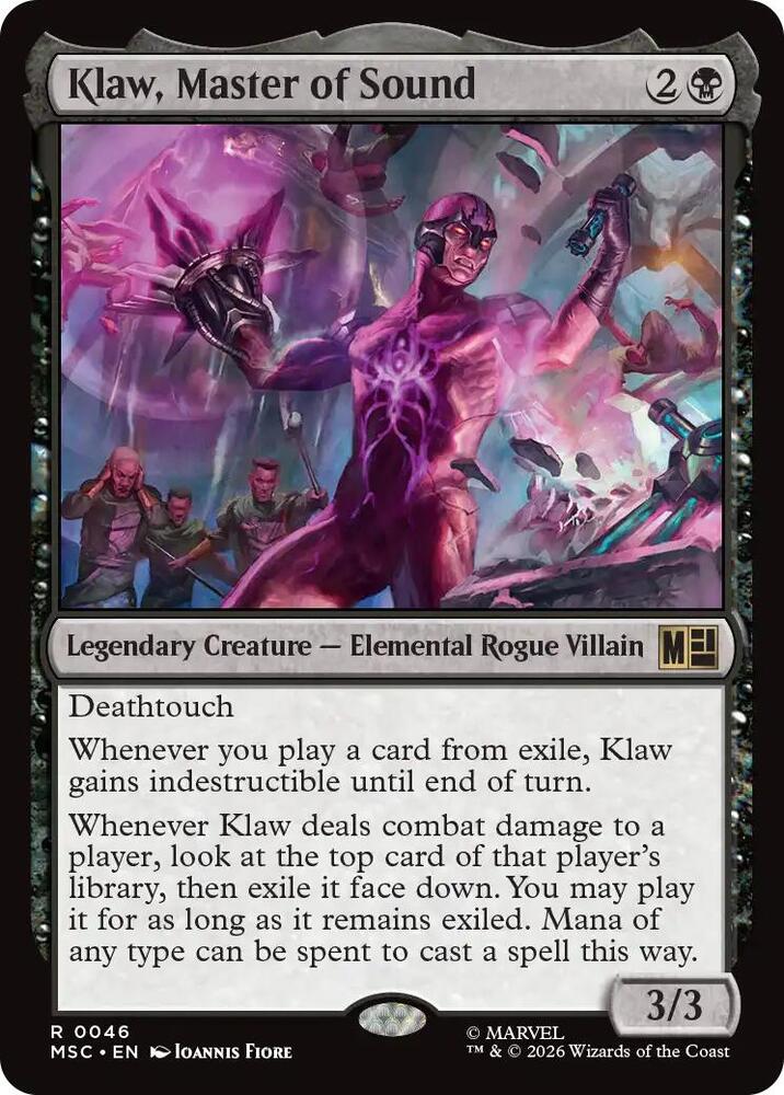 Klaw, Master of Sound 46 (Commander: Marvel Super Heroes)  - Surge Foil