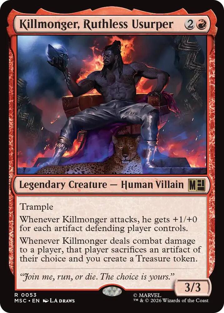 Killmonger, Ruthless Usurper 53 (Commander: Marvel Super Heroes)  - Surge Foil