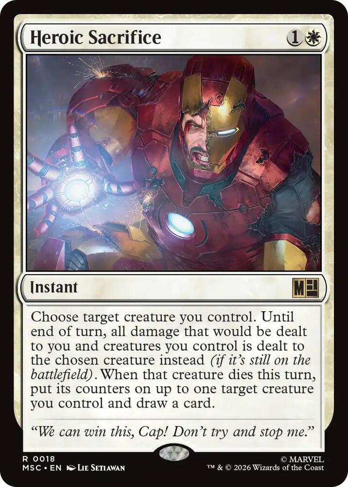 Heroic Sacrifice 18 (Commander: Marvel Super Heroes)  - Surge Foil