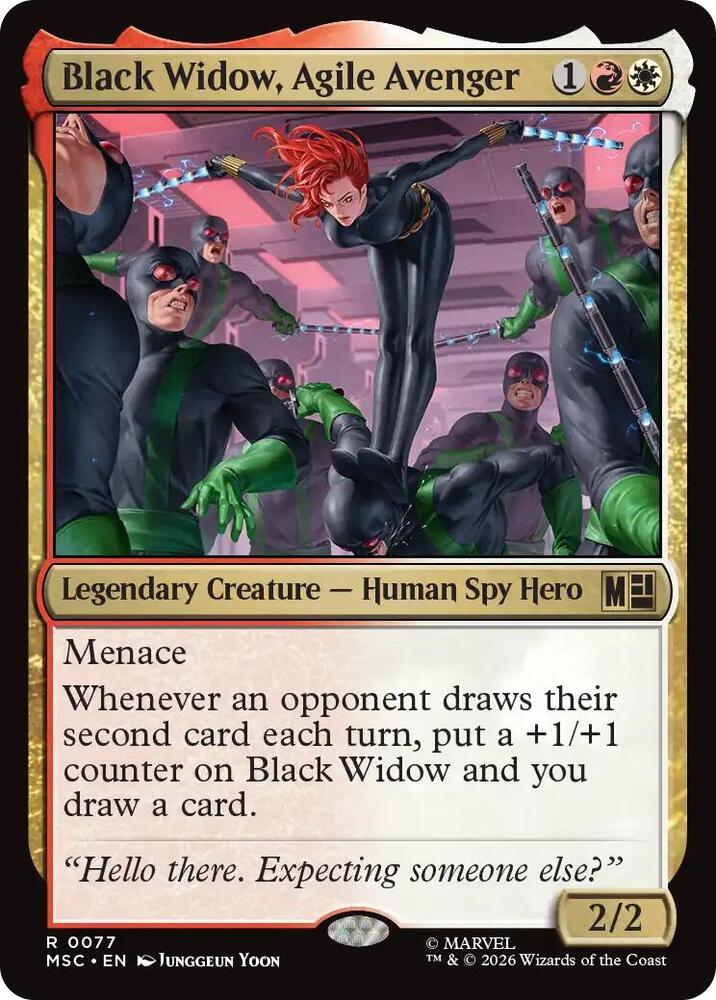 Black Widow, Agile Avenger 77 (Commander: Marvel Super Heroes)  - Surge Foil