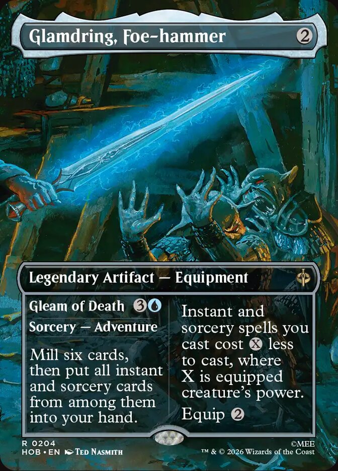 Glamdring, Foe-hammer // Gleam of Death 204 (The Hobbit)  - Borderless