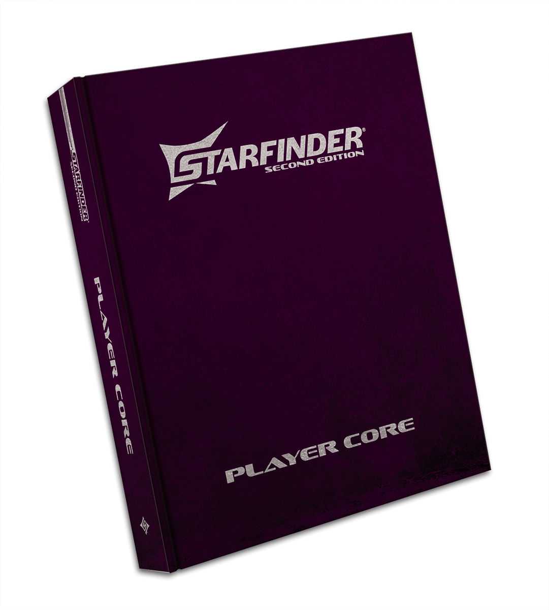 Starfinder Second Edition Player Core rulebook, dark purple hardcover with silver text