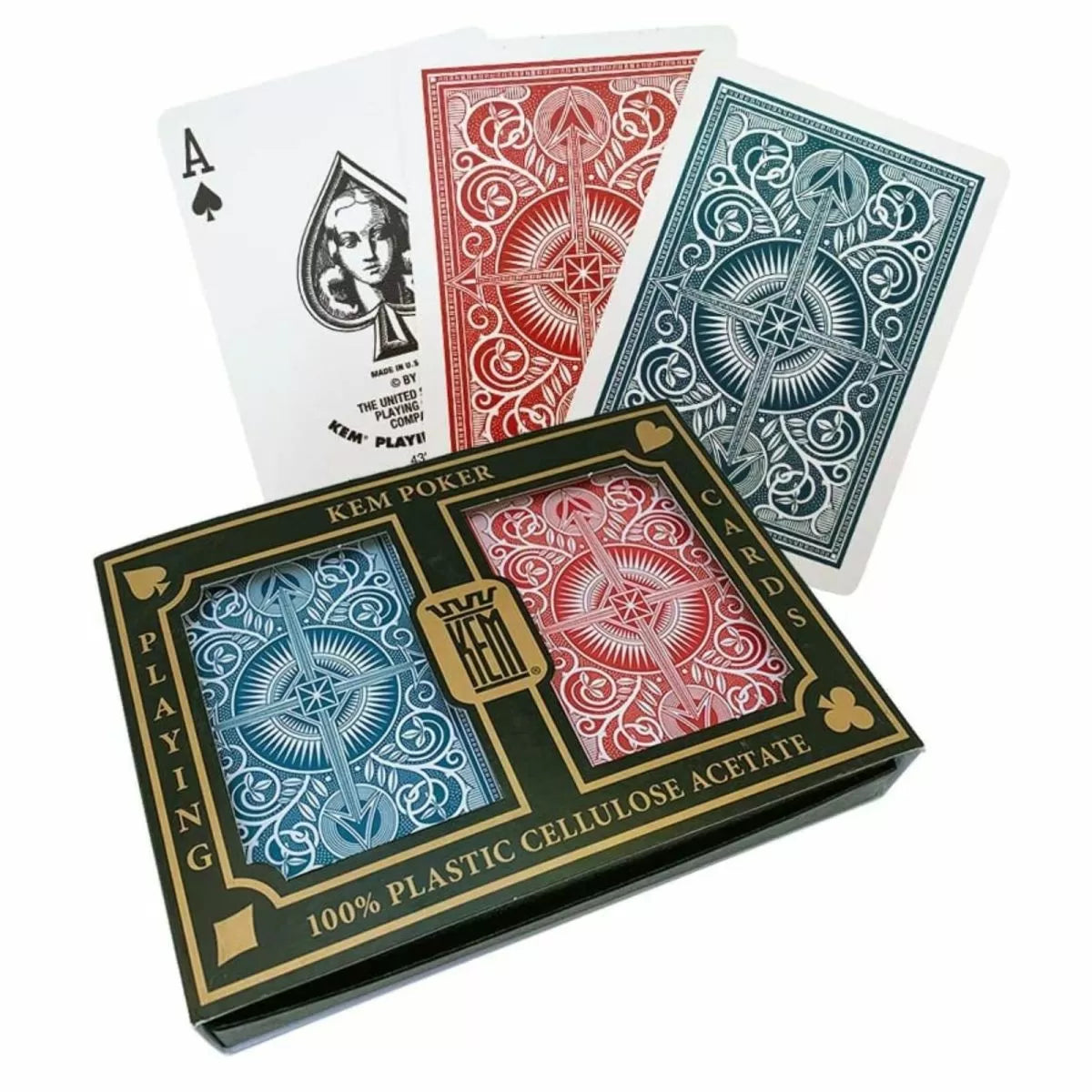 Kem Arrow Red/Blue Narrow Standard Playing Cards - Good Games