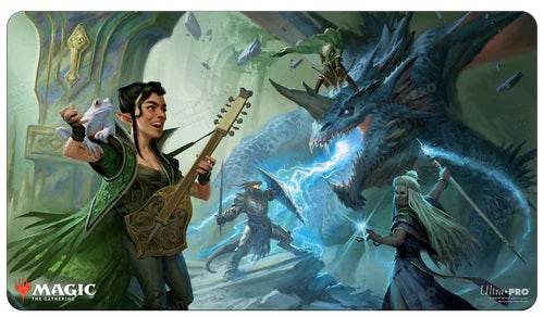 Ultra Pro: Adventures in the FR Playmat V1 featuring The Party Fighting Blue Dragon for M:tG - Good Games