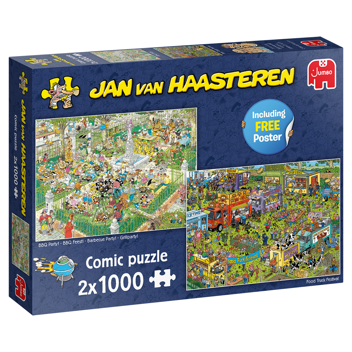 Jan Van Haasteren - Food Festival 2x1000 Piece Jigsaw - Good Games