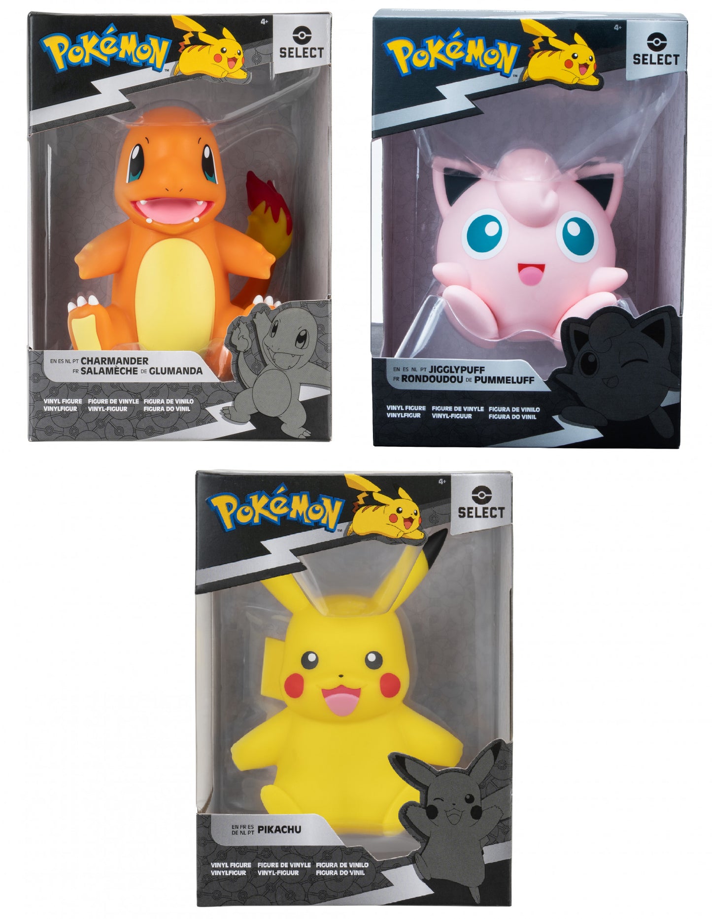 Jazwares Pokemon Select Vinyl Figure 4.5-Inch (Assortment of 4)
