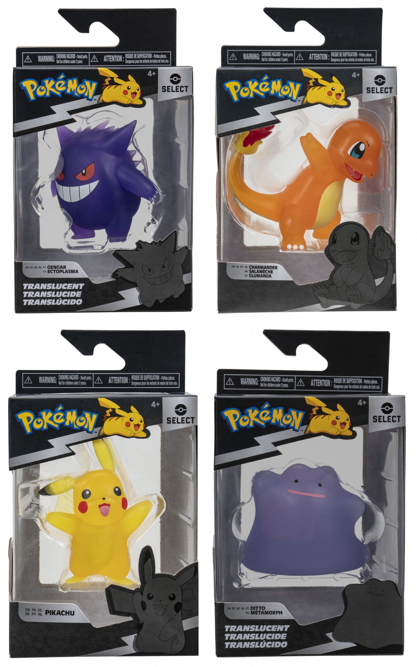 Jazwares Pokemon Select Battle Figure - Translucent (Assortment of 6)
