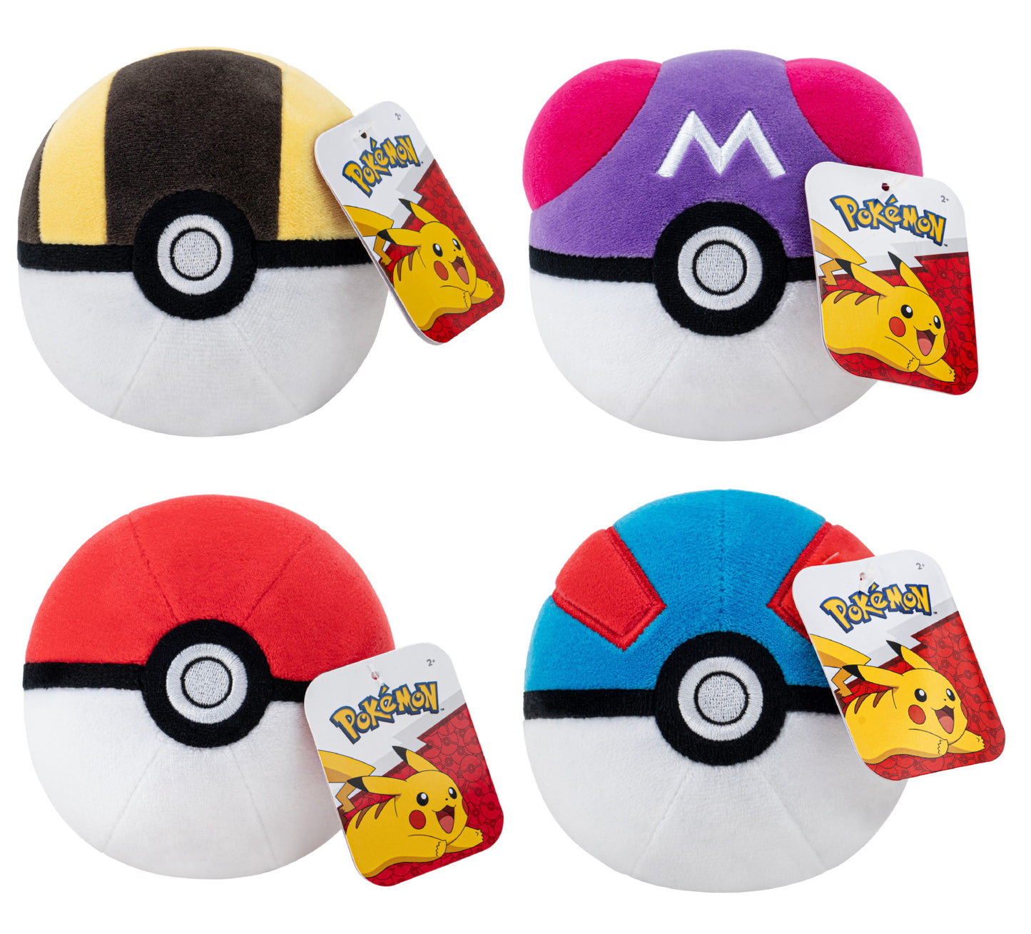 Jazwares Pokemon Pokeball Plush 5-Inch (Assortment of 6)