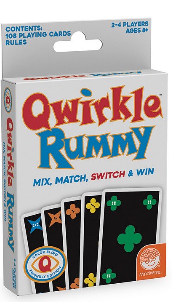 Mindware Qwirkle Rummy: Color Blind Friendly Edition Card Game