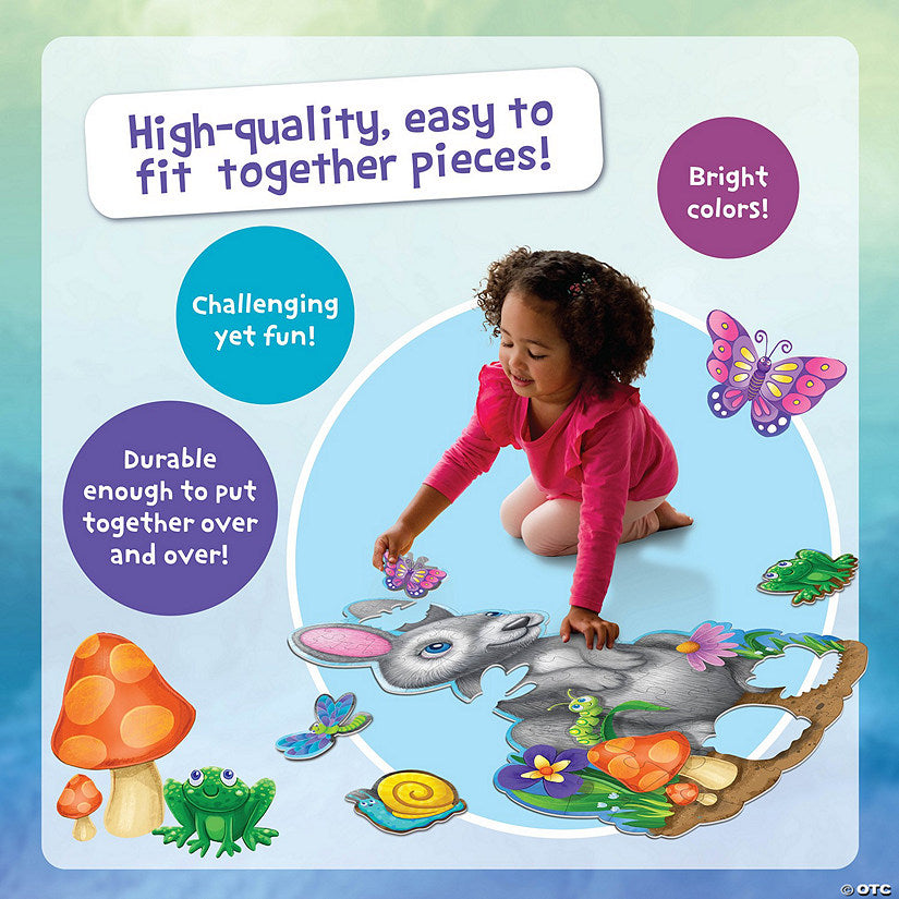 Peaceable Kingdom Shimmery Bunny - 41 piece Floor Puzzle