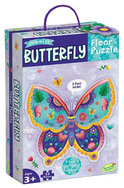 Peaceable Kingdom Shimmery Butterfly - 53 piece Floor Puzzle