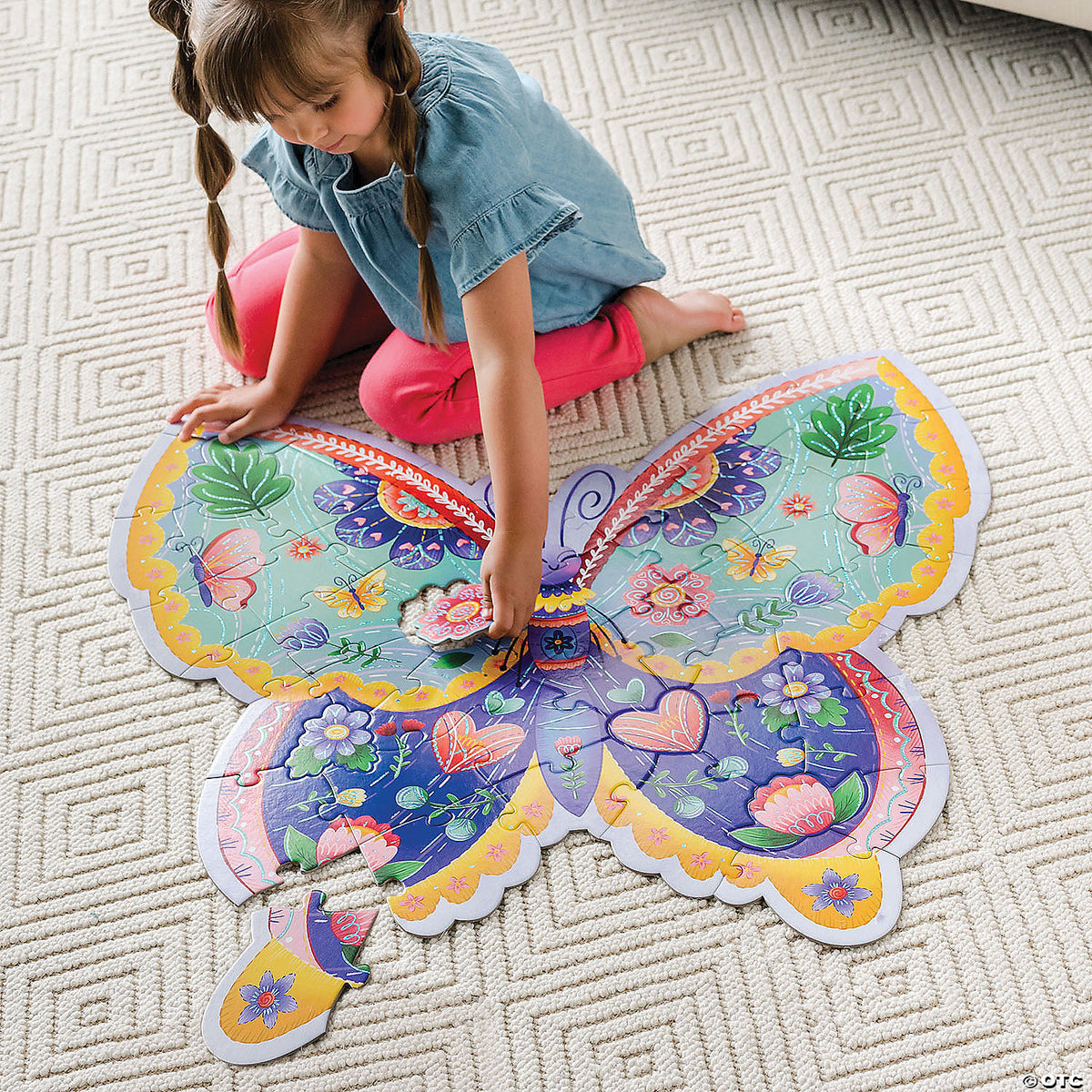 Peaceable Kingdom Shimmery Butterfly - 53 piece Floor Puzzle