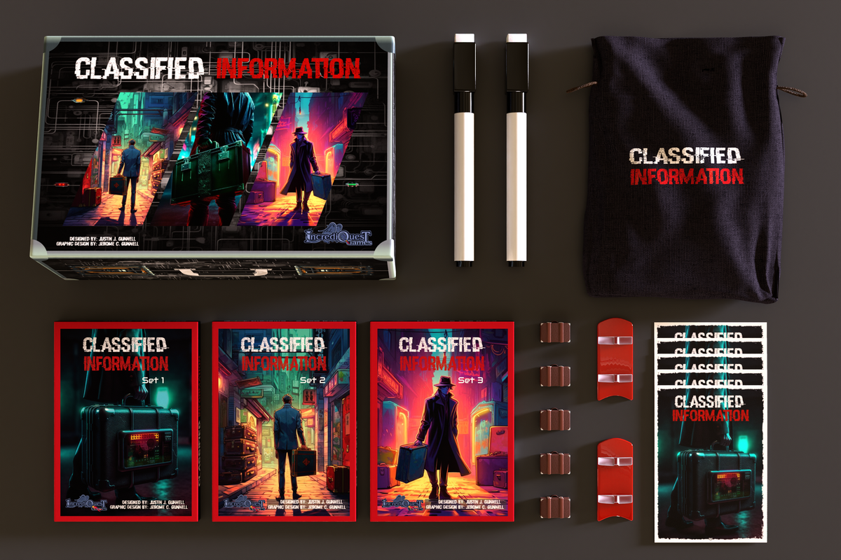 IncrediQuest Games Classified Information (Deluxe) Card Game