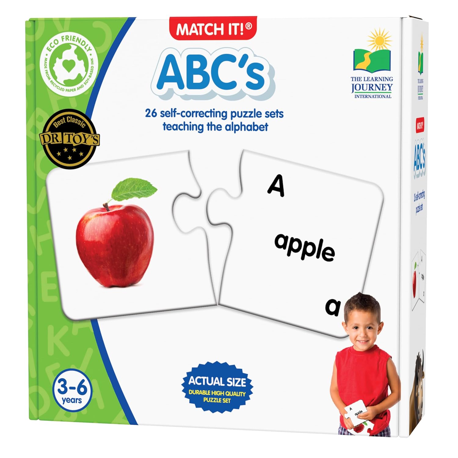 Learning Journey Match It! ABC alphabet matching puzzle set for children ages 3-6