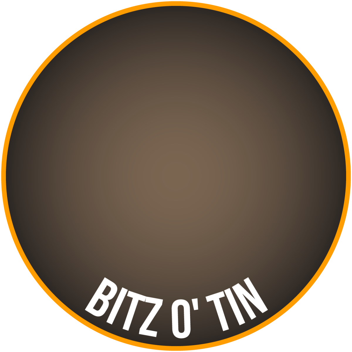 A dark brown circular logo with an orange border and "BITZ O' TIN" in white text at the bottom