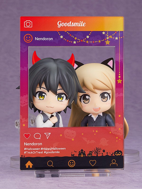 Close-up of Halloween decorations on the frame Nendoroid More