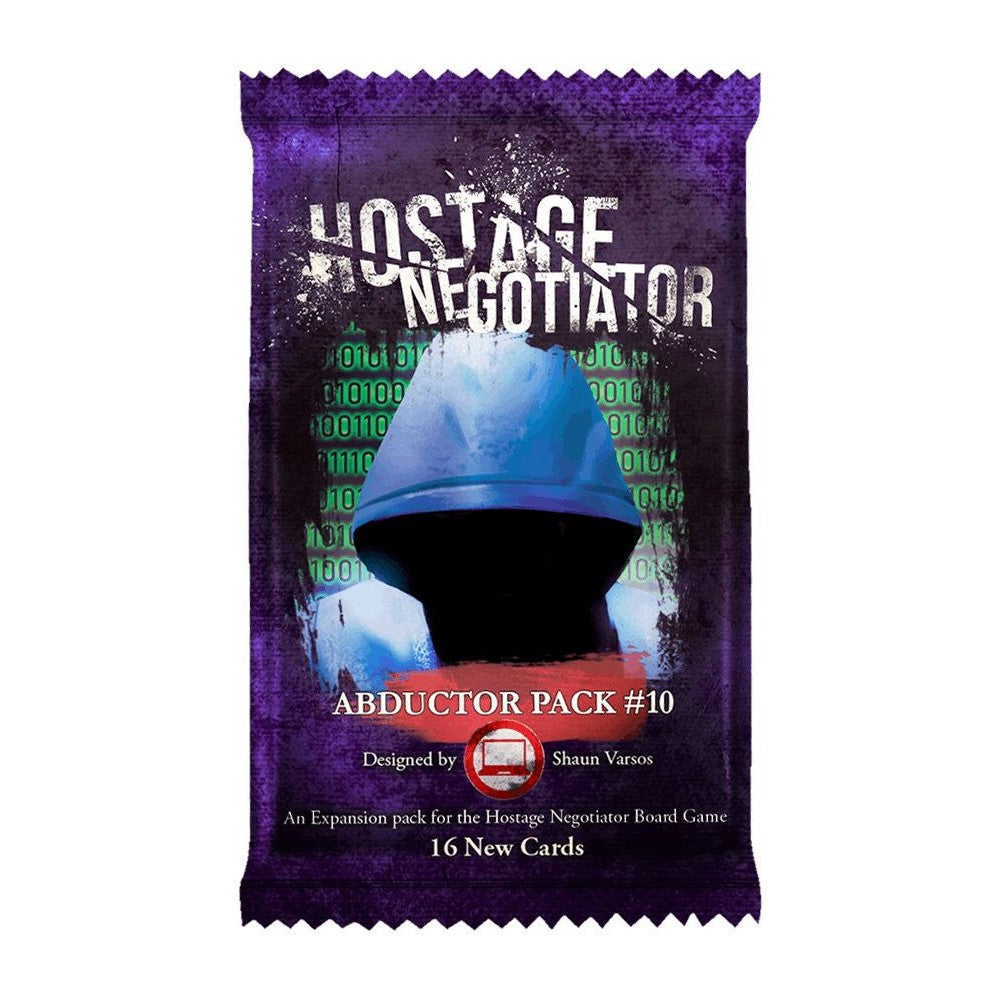 Purple Hostage Negotiator Abductor Pack 10 expansion pack for board game, featuring a hooded figure