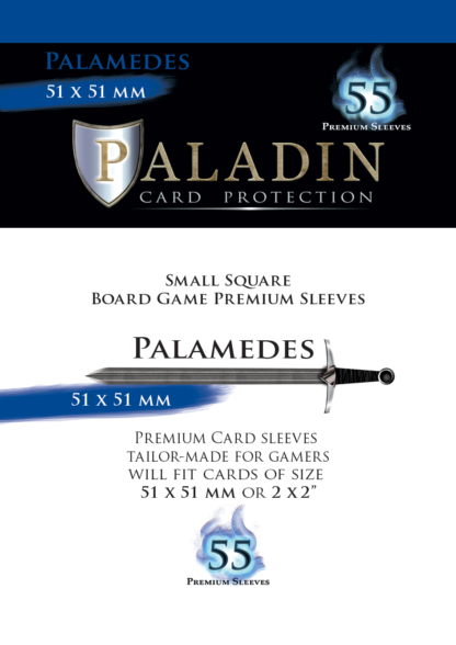 Paladin - Premium Palamedes Card Sleeves 55-Pieces 51 mm x 51 mm Size - Clear - Good Games