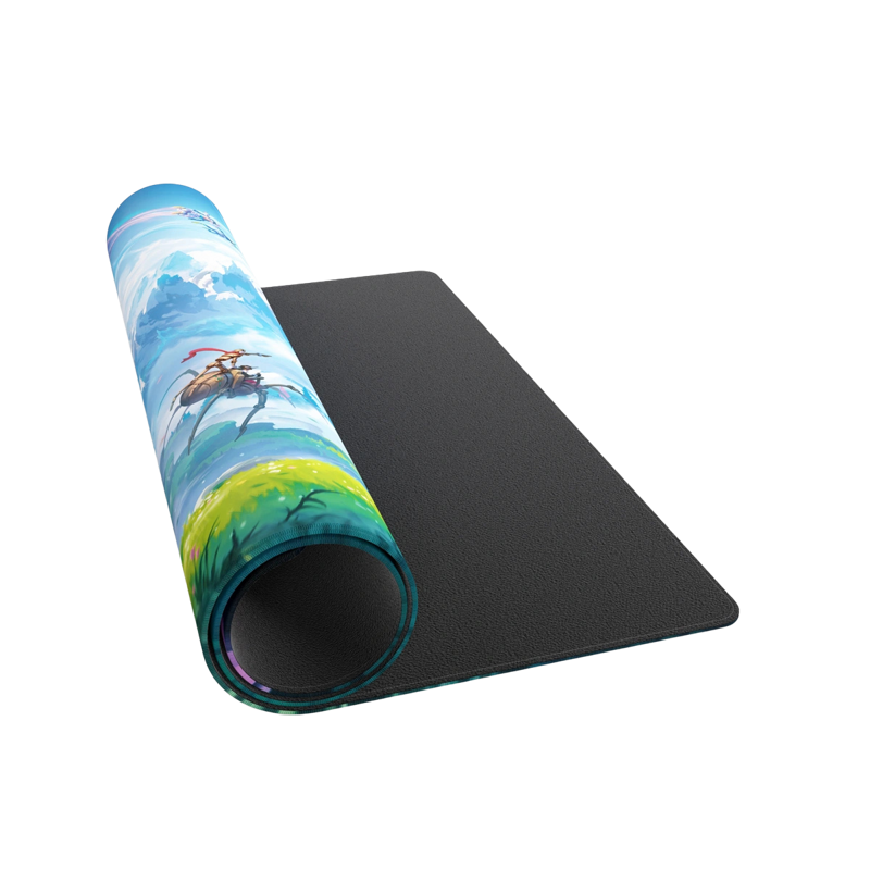 Fantastical mouse pad with colorful nature illustration