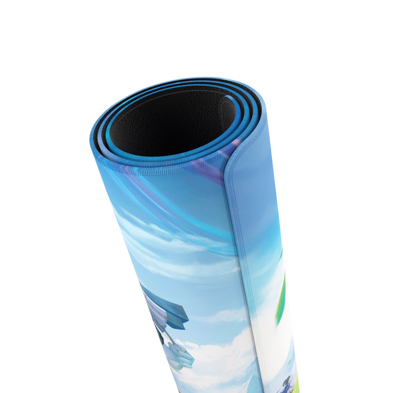 Epic Games Fortnite Chapter 2 mouse pad rolled up showing cloudy blue sky design