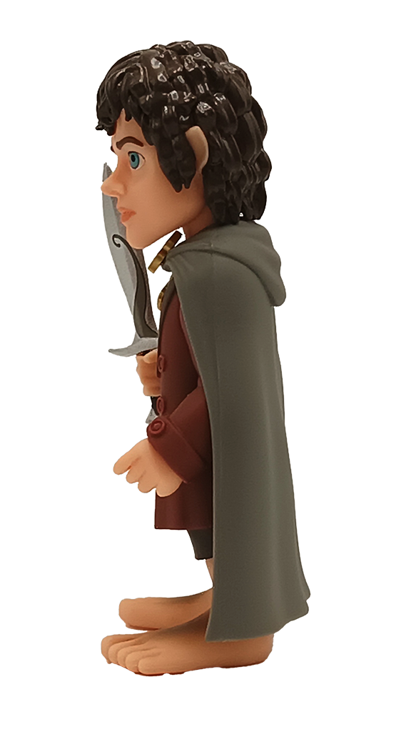 Close-up side profile of Frodo Minix figure