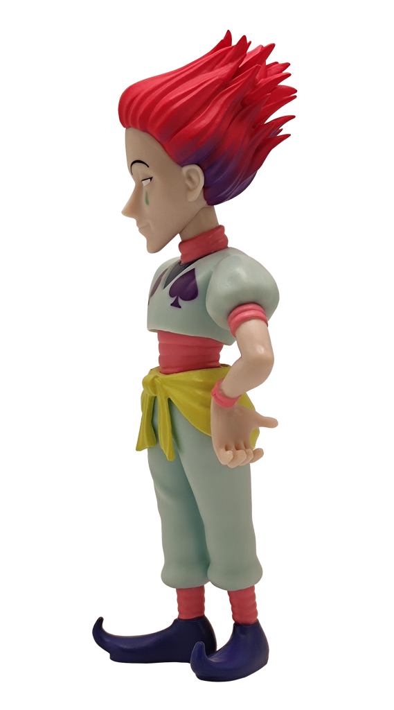 Rear view of Hisoka Morow figure displaying costume design