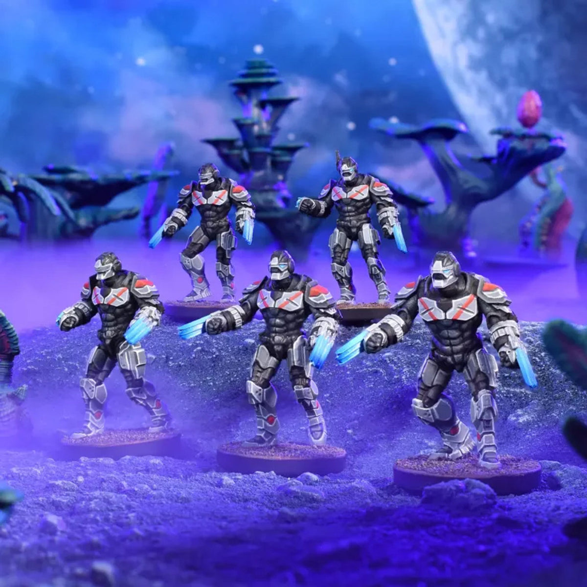 Firefight Enforcers charging forward with glowing Phase Claws drawn