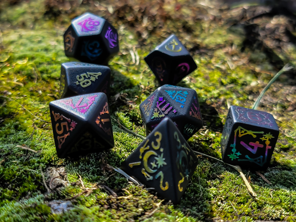 Level Up Dice - Ionized Constellation Obsidian