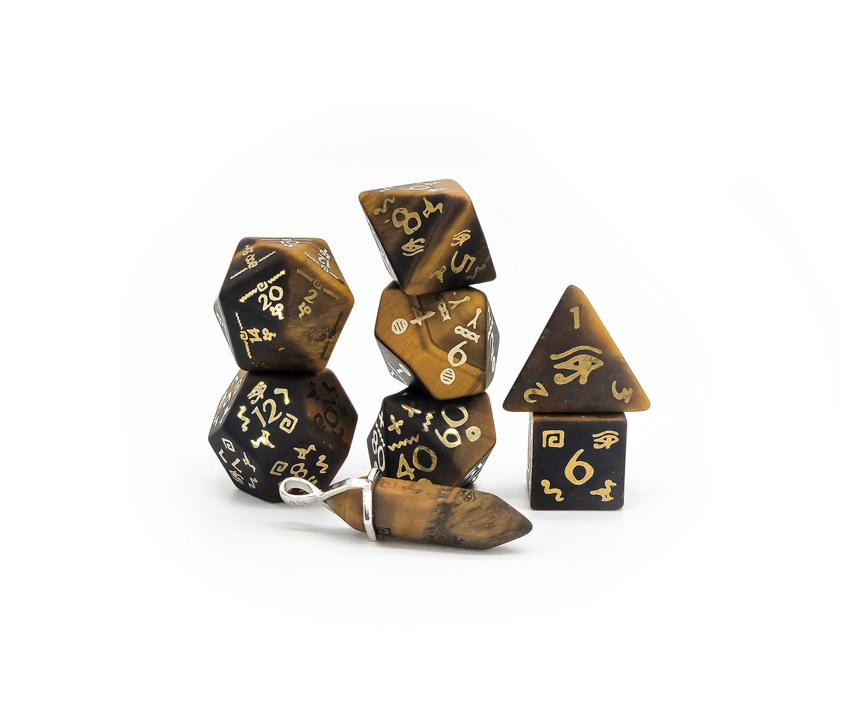 Level Up Dice - Gold Ionized Tigers Eye Hyro - Good Games