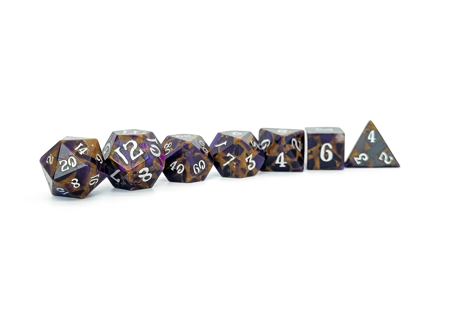 Level Up Dice - Gold Foil Purple Mosaic - Good Games