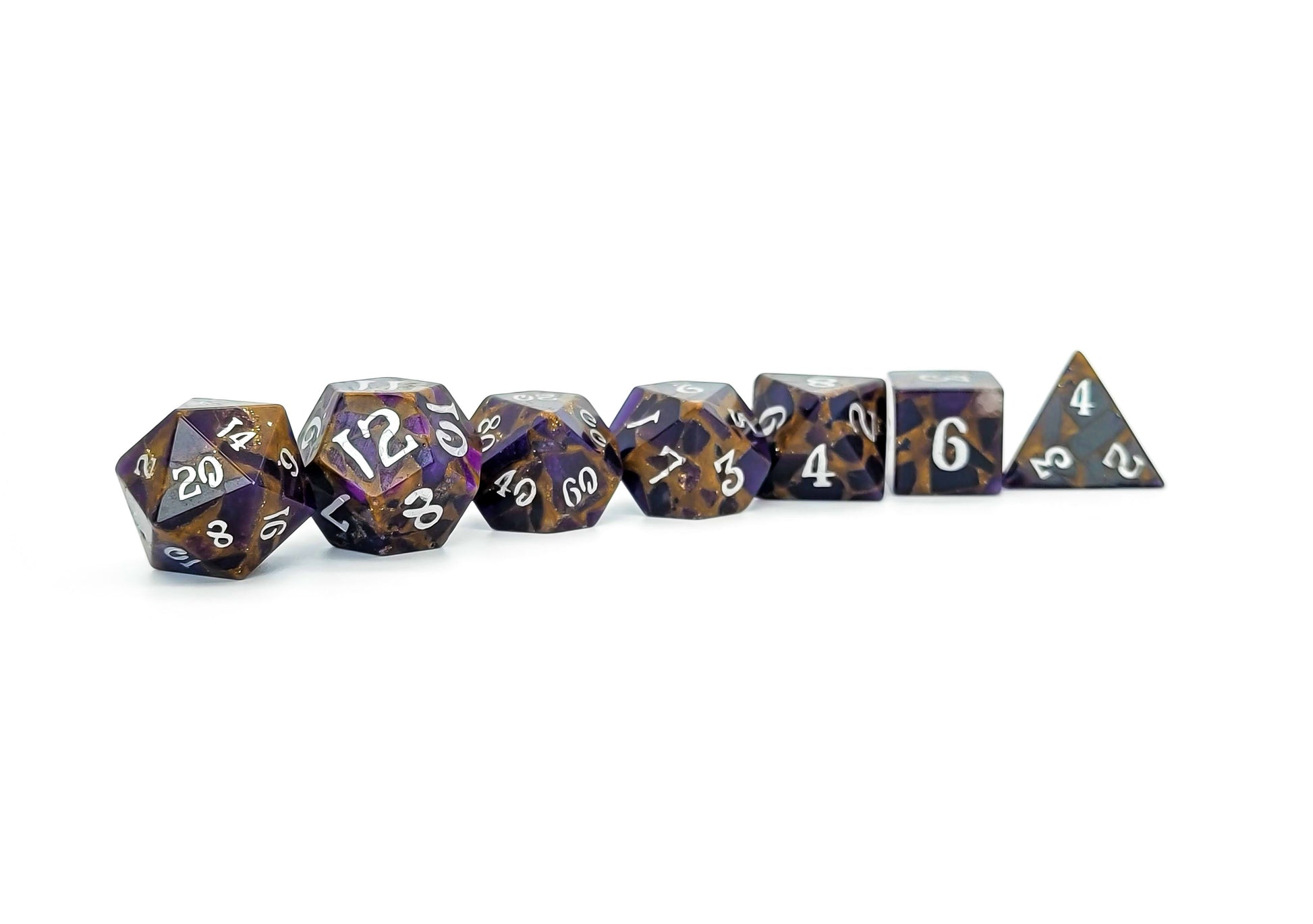 Level Up Dice - Gold Foil Purple Mosaic - Good Games