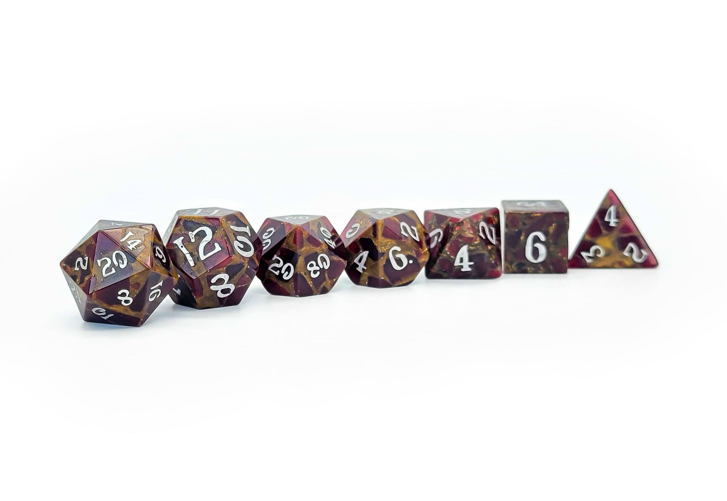 Level Up Dice - Gold Foil Red Mosaic - Good Games