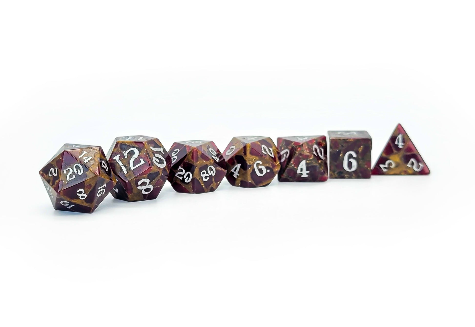 Level Up Dice - Gold Foil Red Mosaic - Good Games