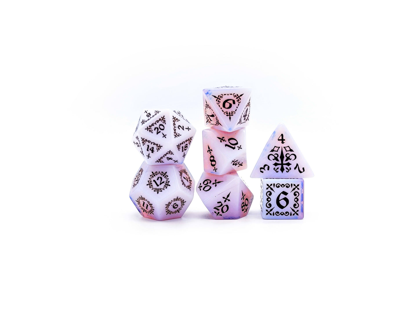 Level Up Dice - Shadow Masque Pink Opalite - Good Games