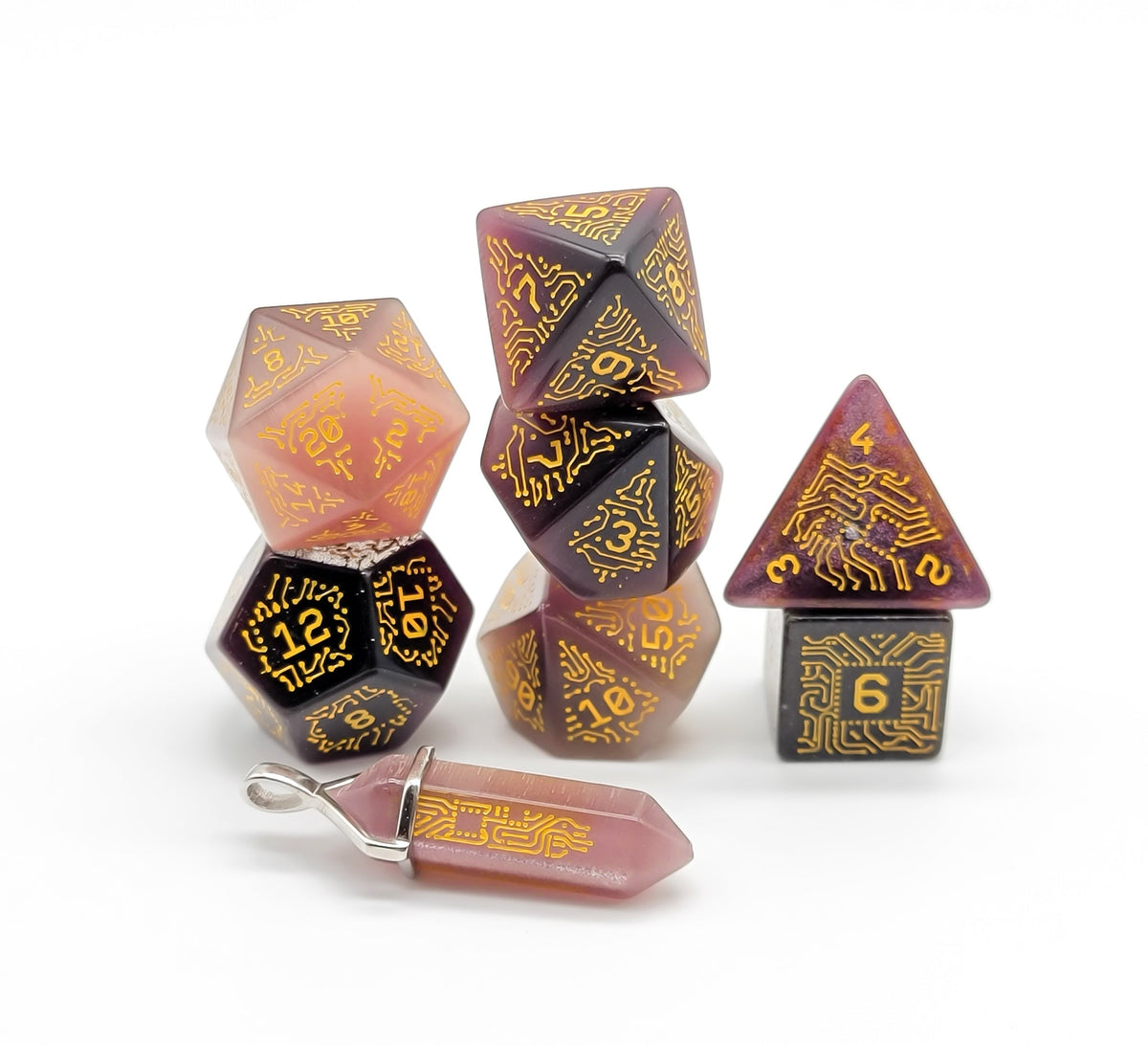 Level Up Dice - Chip Purple Cats Eye - Good Games