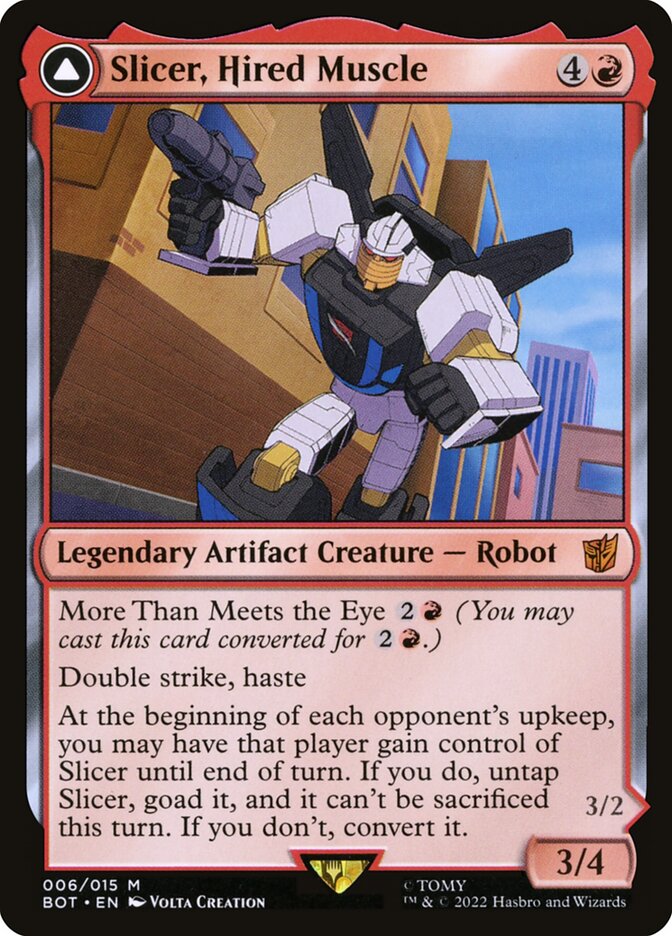 Slicer, Hired Muscle // Slicer, High-Speed Antagonist 6 (Universes Beyond: Transformers)  - Foil