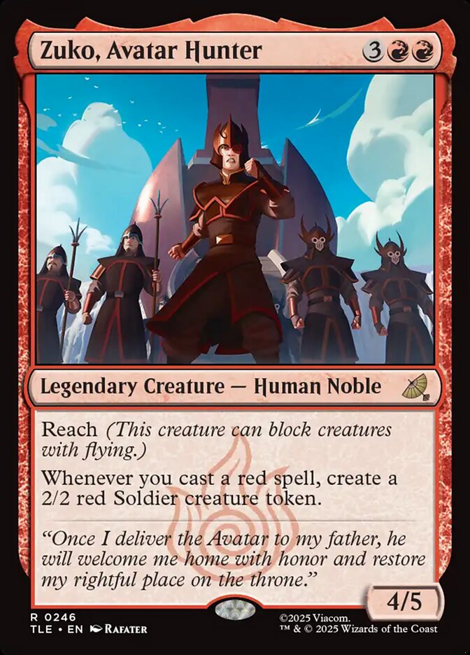 Zuko, Avatar Hunter 246/317 (Avatar: The Last Airbender: Eternal-Legal)  - Foil
