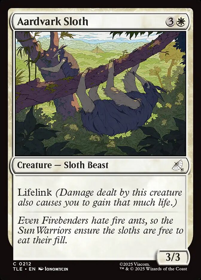 Aardvark Sloth 212/317 (Avatar: The Last Airbender: Eternal-Legal)  - Foil